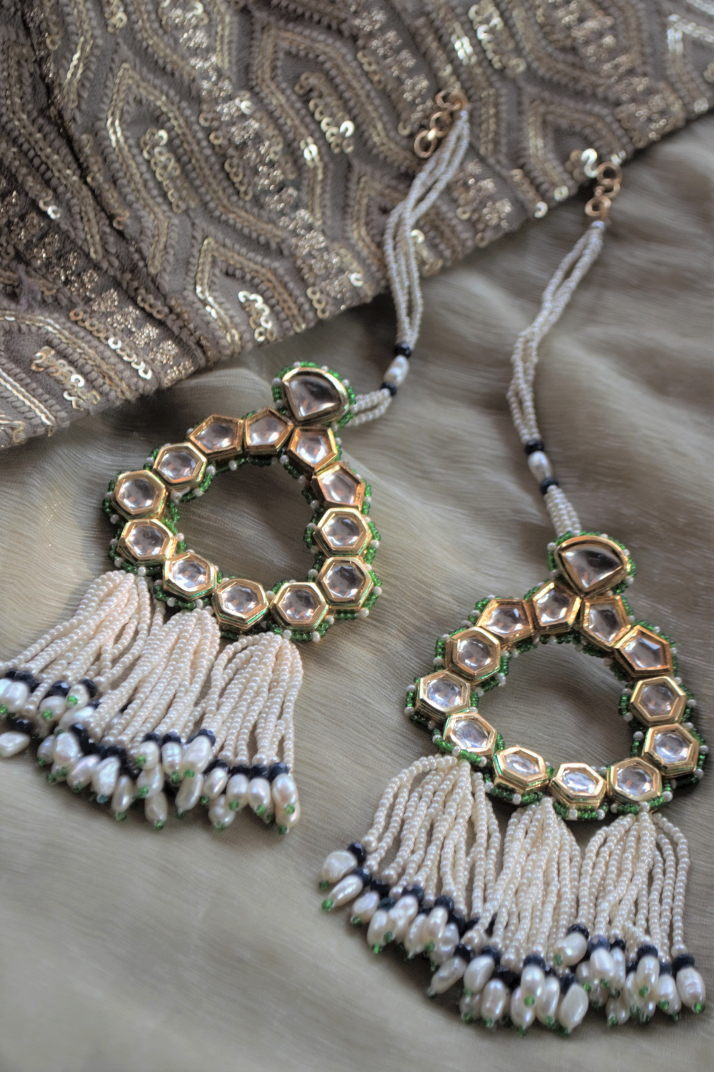 Yellow Tassel Earrings with Pearls Online in India – Meraki Lifestyle Store