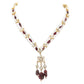 GUL NECKLACE/SHEESHPATTI SET - RUBY RED