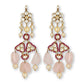 ROSE QUARTZ POLKI EARRINGS