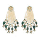 PASSA AHMEDABADI EARRINGS- FOREST GREEN