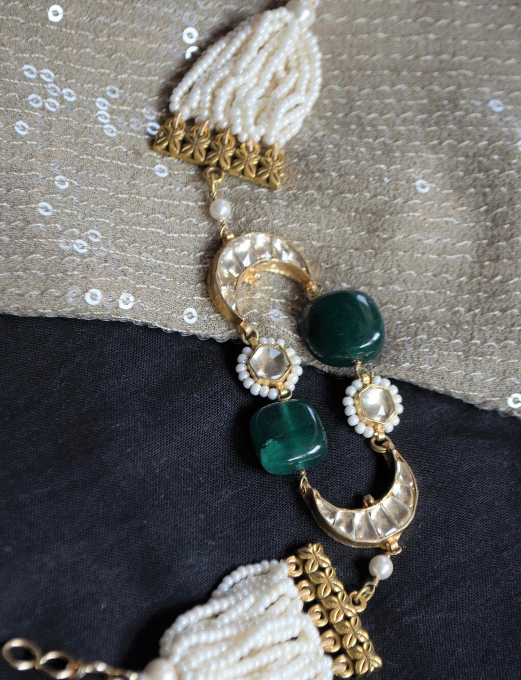 CRESCENT AHMEDABADI KUNDAN BRACELET